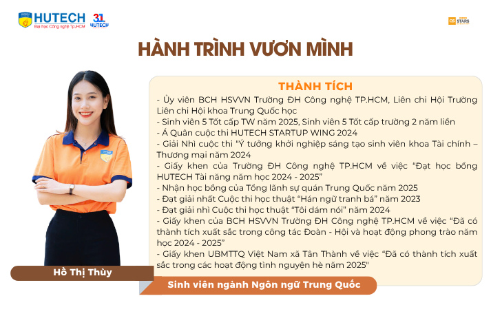 Từ sinh viên ngành ngôn ngữ đến hành trình khám phá những khả năng không giới hạn của Hồ Thị Thùy 28