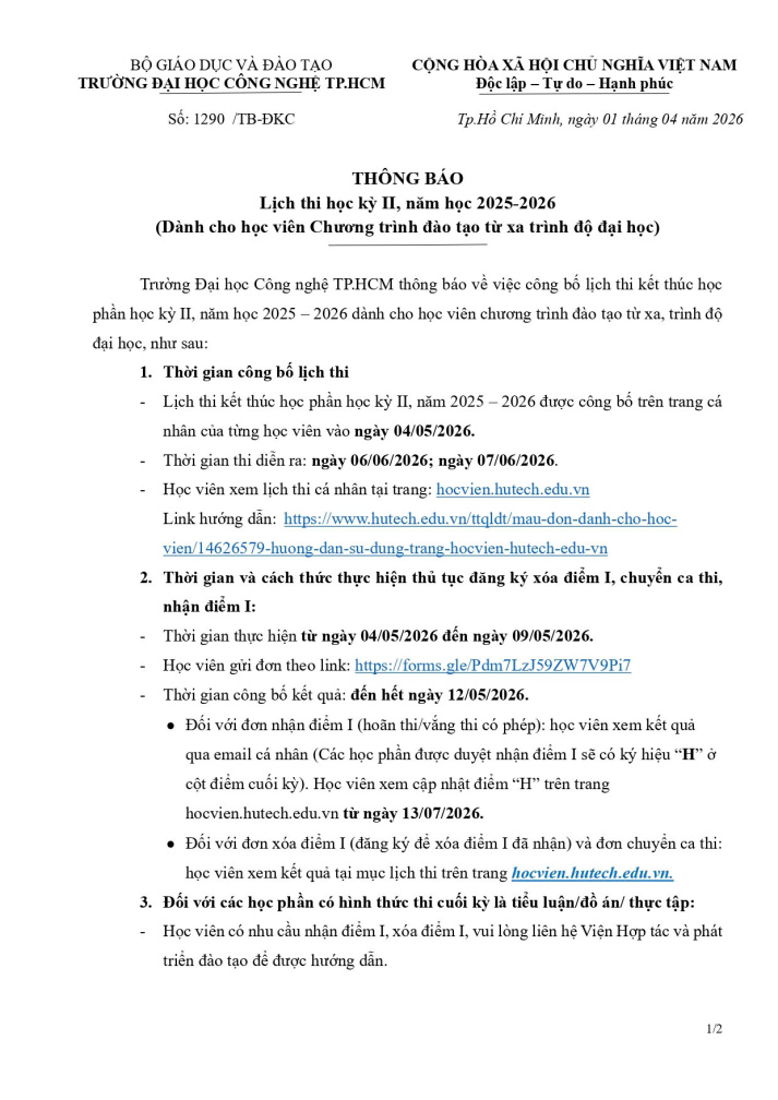THÔNG BÁO LỊCH THI HỌC KỲ II_NĂM HỌC 2025-2026 (Dành cho học viên chương trình đào tạo từ xa_Trình độ đại học) 21