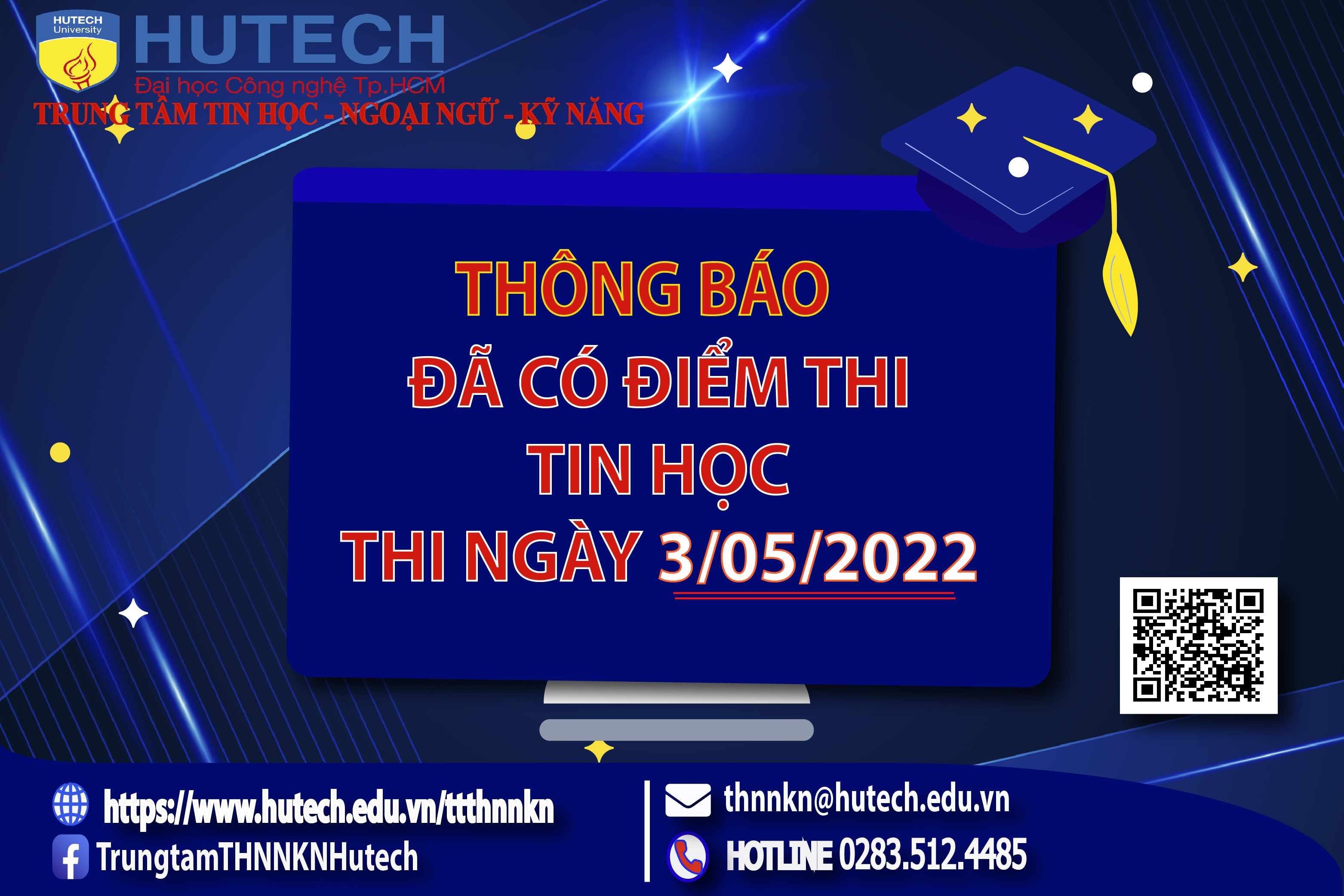 Thông báo đã có kết quả thi Tin học thi ngày 3/05/2022 2