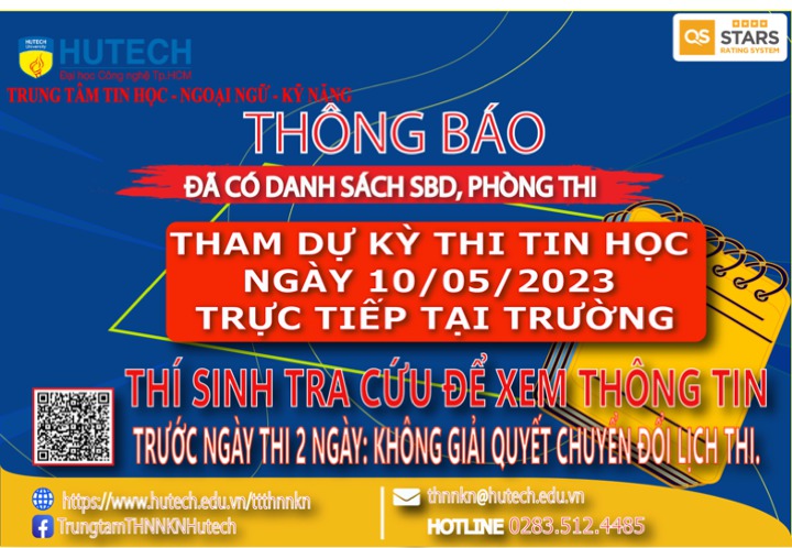 Đã có danh sách phòng thi, số bao danh ngày thi 10/05/2023, thi sinh tra cứu để biết thông tin 2