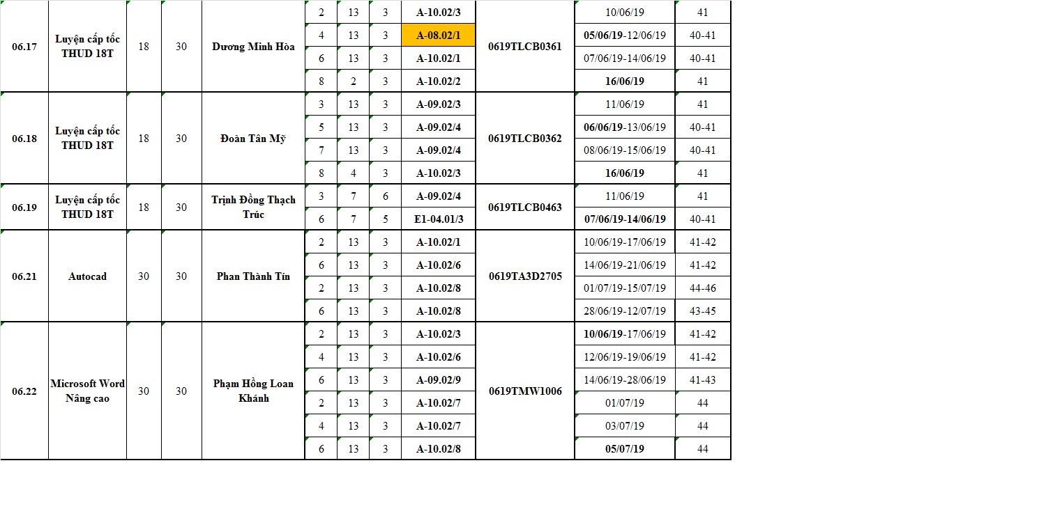 THỜI KHÓA BIỂU T06.2019 - KG từ 01/06 đến 09/06 4