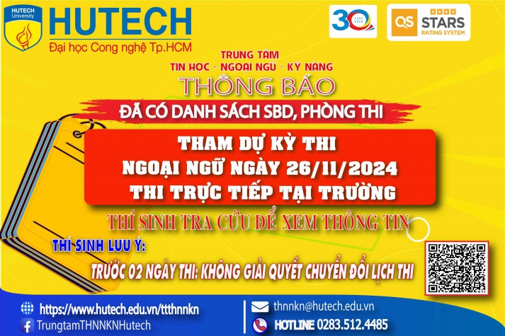 Đã có danh sách phòng thi, số bao danh Thi Ngoại ngữ, thi ngày 26/11/2024. Thi sinh tra cứu để biết thông tin 2