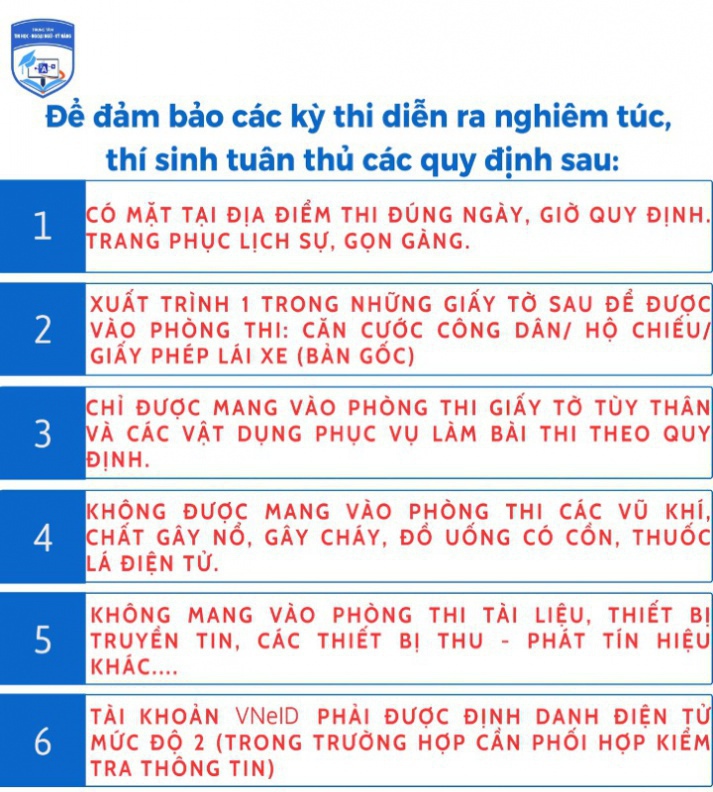 Đã có danh sách phòng thi, số bao danh Thi Ngoại ngữ, thi ngày 7/01/2025. Thi sinh tra cứu để biết thông tin 3