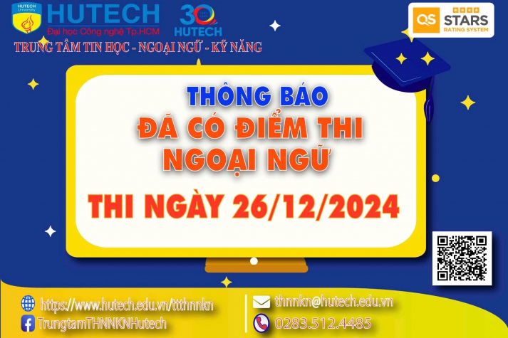 Thông báo đã có kết quả thi Ngoại ngữ, thi ngày 26/12/2024 2