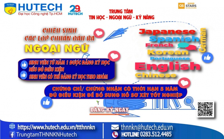 Thông báo Kế hoạch khai giảng các lớp Ngoại ngữ chuẩn đầu ra khai giảng tháng tháng 7/2024 đợt 2 cập nhật ngày 4/07/2024 2