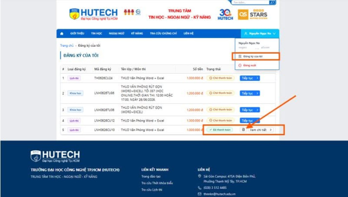 QUY ĐỊNH ĐĂNG KÝ VÀ NỘP HỒ SƠ DỰ THI ĐÓNG HỌC PHÍ TRỰC TUYẾN 107