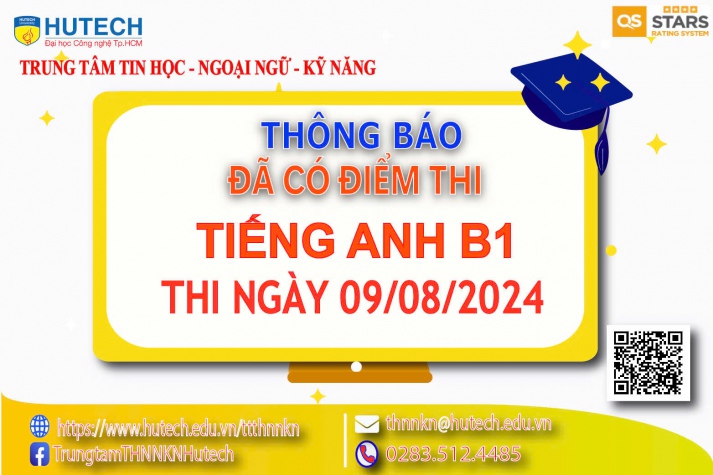 Thông báo đã có kết quả thi Ngoại ngữ, thi ngày 9/08/2024 2