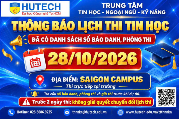 Đã có danh sách phòng thi, số bao danh Thi Tin học, thi ngày 28/10/2026. Thi sinh tra cứu để biết thông tin 2