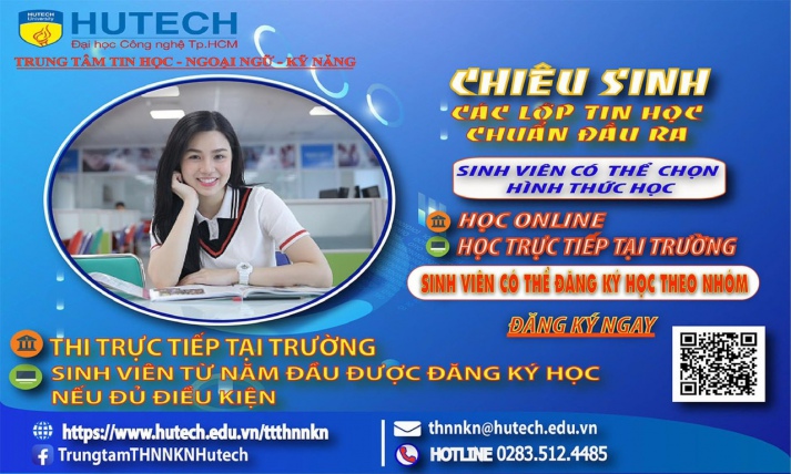 Thông báo Kế hoạch chiêu sinh các lớp Tin học chuẩn đầu ra khai giảng tháng 10.2024 đợt 2 học tại Thu Duc Campus, Sai Gon Campus(gồm các lớp học ban ngày và buổi tối, Online) 2