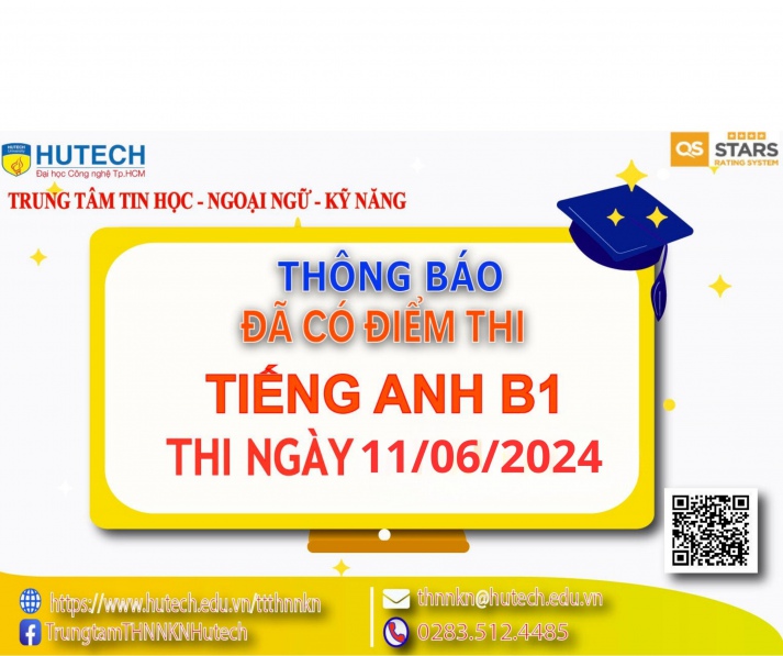 Thông báo đã có kết quả thi Ngoại ngữ, thi ngày 11/06; 13/06/2024 2