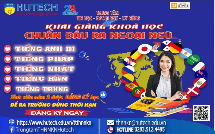 Thông báo Kế hoạch khai giảng các lớp Ngoại ngữ chuẩn đầu ra khai giảng tháng tháng 6/2024 đợt 2 cập nhật ngày3/06/2024 2