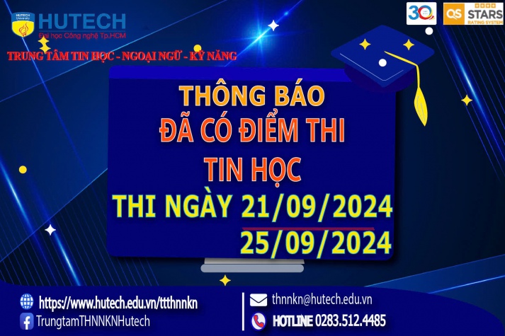 Thông báo đã có kết quả thi Tin học, thi ngày 21/09&25/09/2024 2