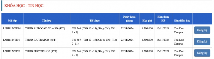 ĐĂNG KÝ THAM GIA CÁC KHOÁ HỌC TIN HỌC CHUẨN ĐẦU RA, KHOÁ TIN HỌC KHÔNG BẮT BUỘC TỪ THÁNG 11.2024 TRỞ ĐI 35