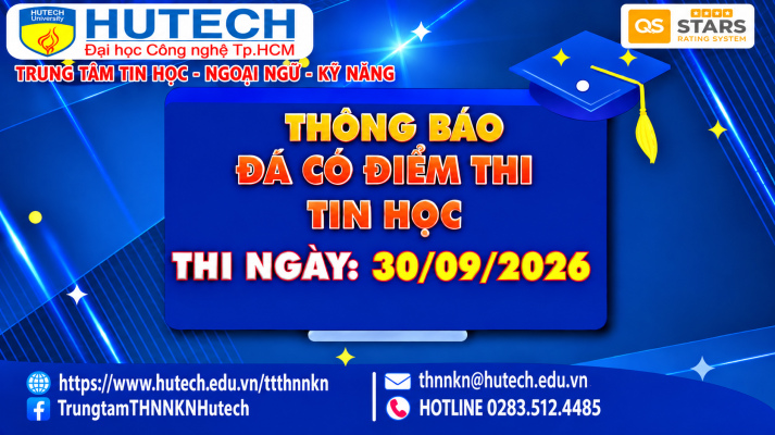 Thông báo đã có kết quả thi Tin học, thi ngày 30/09/2026. Thí sinh xem hướng dẫn để tra cứu 2