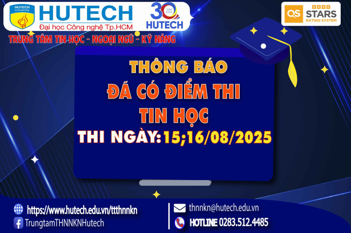 Thông báo đã có kết quả thi Tin học, thi ngày 15&16/08/2025. Thí sinh xem hướng dẫn để tra cứu 2