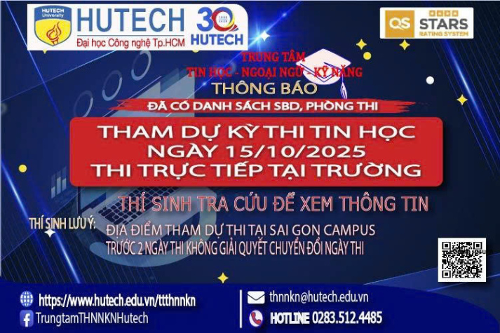 Đã có danh sách phòng thi, số bao danh thí sinh dự thi Tin học thi ngày 15/09/2025, thi sinh tra cứu để biết thông tin 2