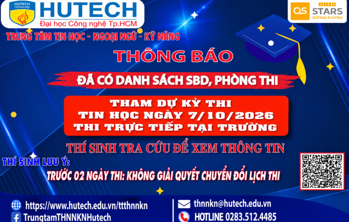 Đã có danh sách phòng thi, số bao danh Thi Tin học, thi ngày 7/10/2026. Thi sinh tra cứu để biết thông tin 2