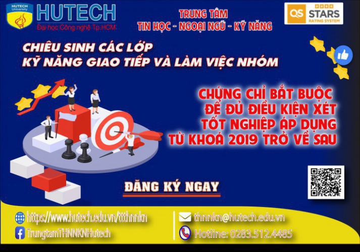 Thông báo Kế hoạch chiêu sinh các lớp KỸ NĂNG GIAO TIẾP VÀ LÀM VIỆC NHÓM khai giảng tháng 9/2024 đợt 1 cập nhật ngày 20/08/2024 2