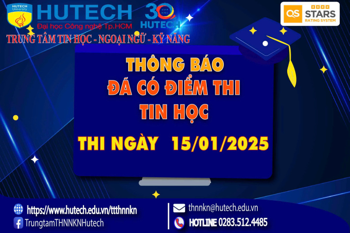 Thông báo đã có kết quả thi Tin học, thi ngày 15/01/2025 2