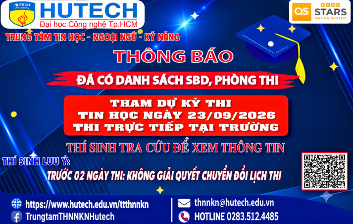Đã có danh sách phòng thi, số bao danh Thi Tin học, thi ngày 23/09/2026. Thi sinh tra cứu để biết thông tin 2