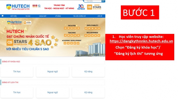 Hướng dẫn đăng ký các Khoá học - đăng ký tham dự các kỳ thi theo hình thức trực tuyến 4