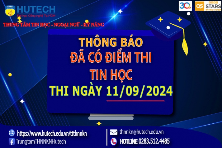 Thông báo đã có kết quả thi Tin học, thi ngày 11/09/2024 2