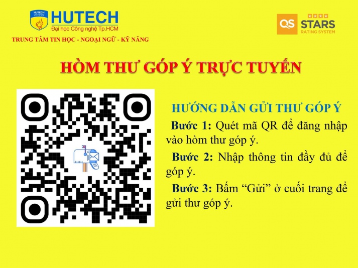 Hòm thư góp ý trực tuyến về các vấn để liên quan đến Chuẩn đầu ra, các chương trình học tại Ttung tâm 4
