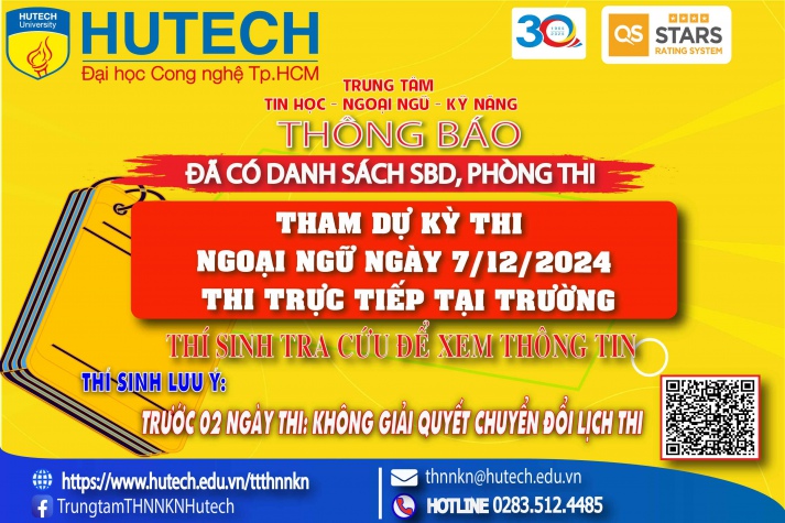 Đã có danh sách phòng thi, số bao danh Thi Ngoại ngữ, thi ngày 7/12/2024. Thi sinh tra cứu để biết thông tin 2