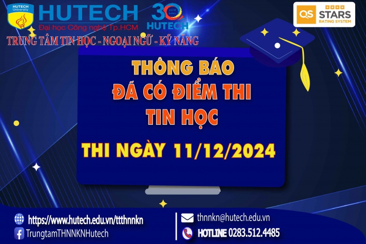 Thông báo đã có kết quả thi Tin học, thi ngày 11/12/2024 2