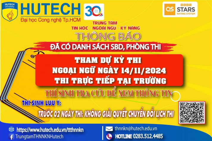 Đã có danh sách phòng thi, số bao danh Thi Ngoại ngữ, thi ngày14/11/2024. Thi sinh tra cứu để biết thông tin 2