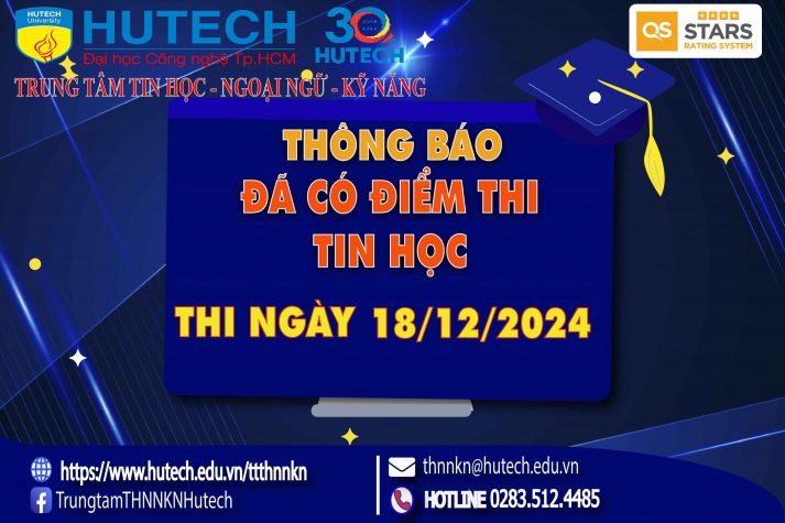 Thông báo đã có kết quả thi Tin học, thi ngày 18/12/2024 2