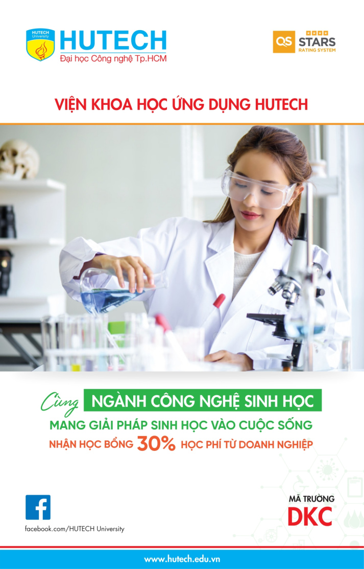 Brochure ngành Công nghệ Sinh học HUTECH 2