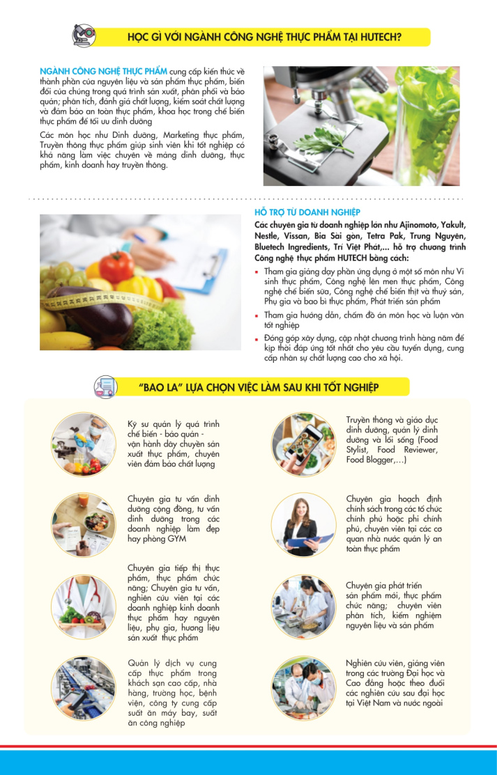 Brochure ngành Công nghệ Thực phẩm HUTECH 6