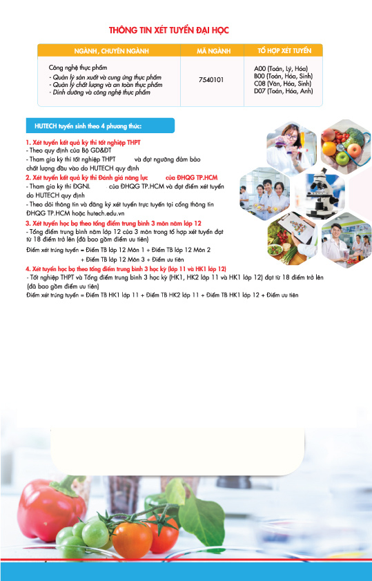 Đại học - Công nghệ thực phẩm - Tổng quan 15