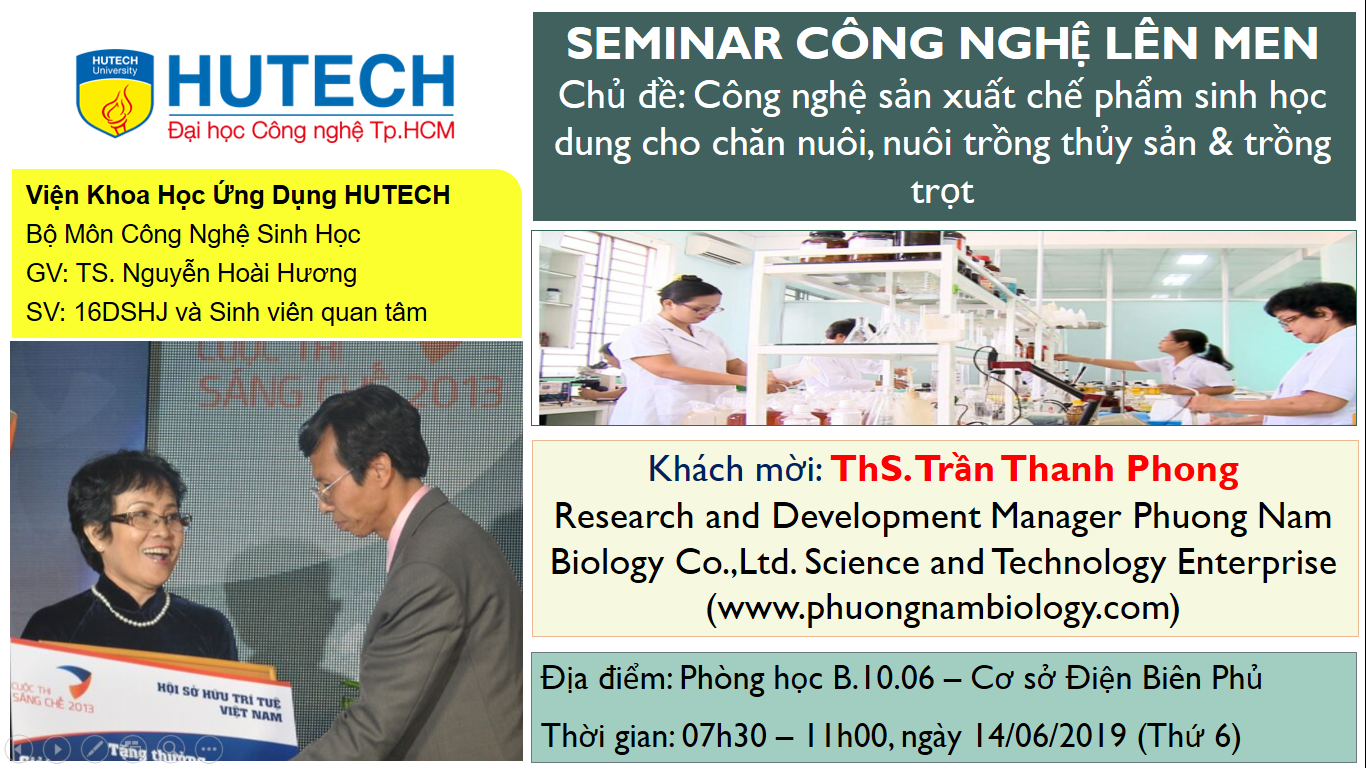 Seminar BM CNSH “Công nghệ sản xuất chế phẩm sinh học dùng cho chăn nuôi, nuôi trồng thủy sản và trồng trọt” 15