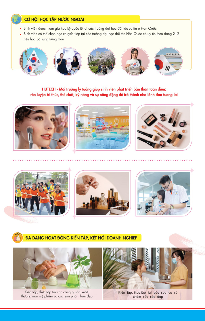 Brochure ngành Công nghệ Thẩm mỹ HUTECH 6