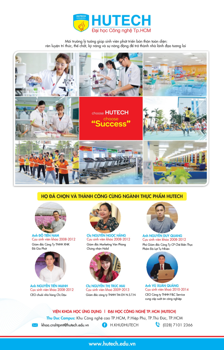Brochure ngành Công nghệ Thực phẩm HUTECH 12