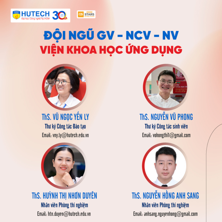 CƠ CẤU TỔ CHỨC VIỆN KHOA HỌC ỨNG DỤNG HUTECH 28