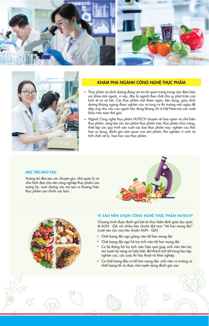 Brochure ngành Công nghệ Thực phẩm HUTECH 4