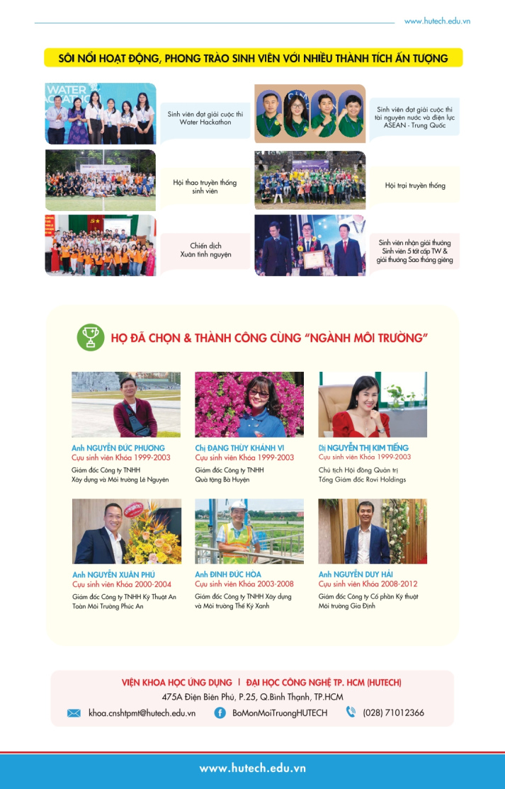 Brochure ngành Quản lý Tài nguyên và Môi trường HUTECH 8