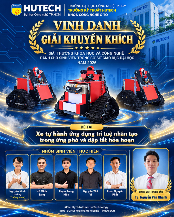 SINH VIÊN TRƯỜNG KỸ THUẬT HUTECH GHI DẤU ẤN TẠI GIẢI THƯỞNG KHOA HỌC VÀ CÔNG NGHỆ NĂM 2026 24