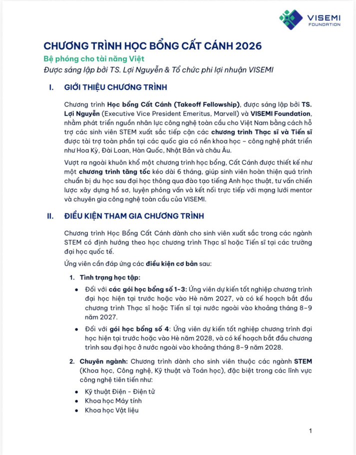 CHƯƠNG TRÌNH HỌC BỔNG CẤT CÁNH 2026 3