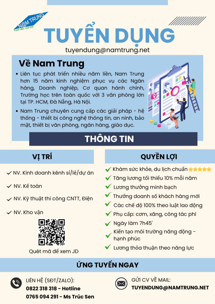 CÔNG TY NAM TRUNG TUYỂN DỤNG 2