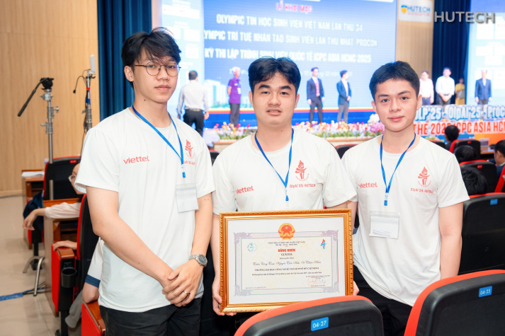 CHÚC MỪNG SINH VIÊN VIỆN KỸ THUẬT HUTECH ĐẠT GIẢI BA OLYMPIC TRÍ TUỆ NHÂN TẠO SINH VIÊN VIỆT NAM (OLPAI’25) KHU VỰC MIỀN NAM 29