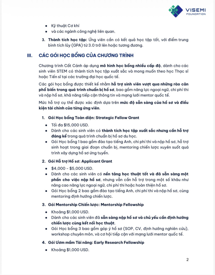 CHƯƠNG TRÌNH HỌC BỔNG CẤT CÁNH 2026 5