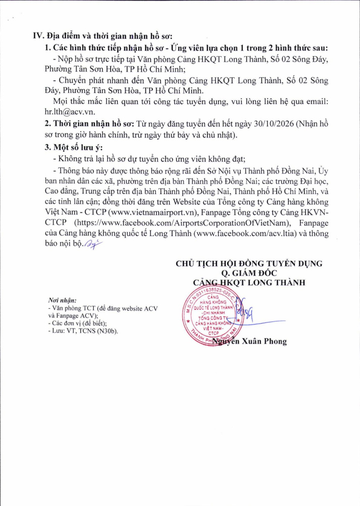 CẢNG HÀNG KHÔNG QUỐC TẾ LONG THÀNH TUYỂN DỤNG 4