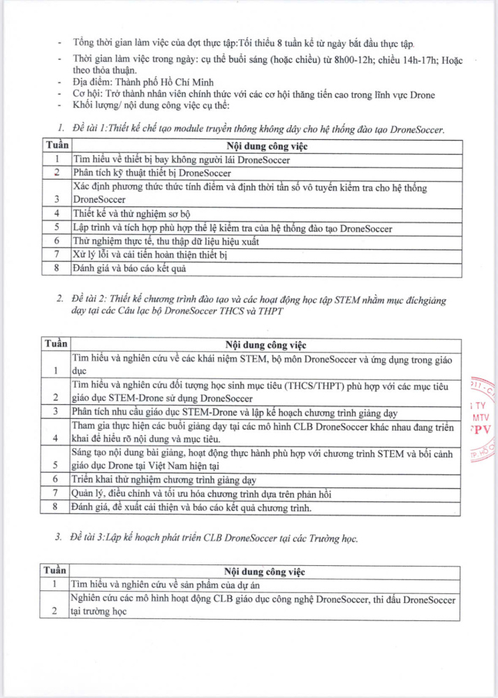 CÔNG TY TNHH MTV HDFPV TUYỂN DỤNG 8