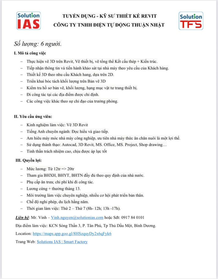 CÔNG TY TNHH ĐIỆN TỰ ĐỘNG THUẬN NHẬT TUYỂN DỤNG 4