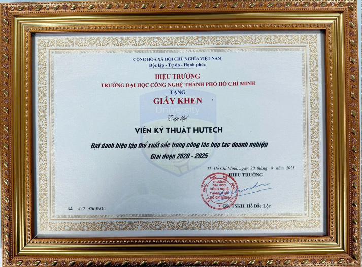 Viện Kỹ thuật HUTECH vinh dự được khen thưởng tập thể xuất sắc trong công tác hợp tác doanh nghiệp giai đoạn 2020 – 2025 41