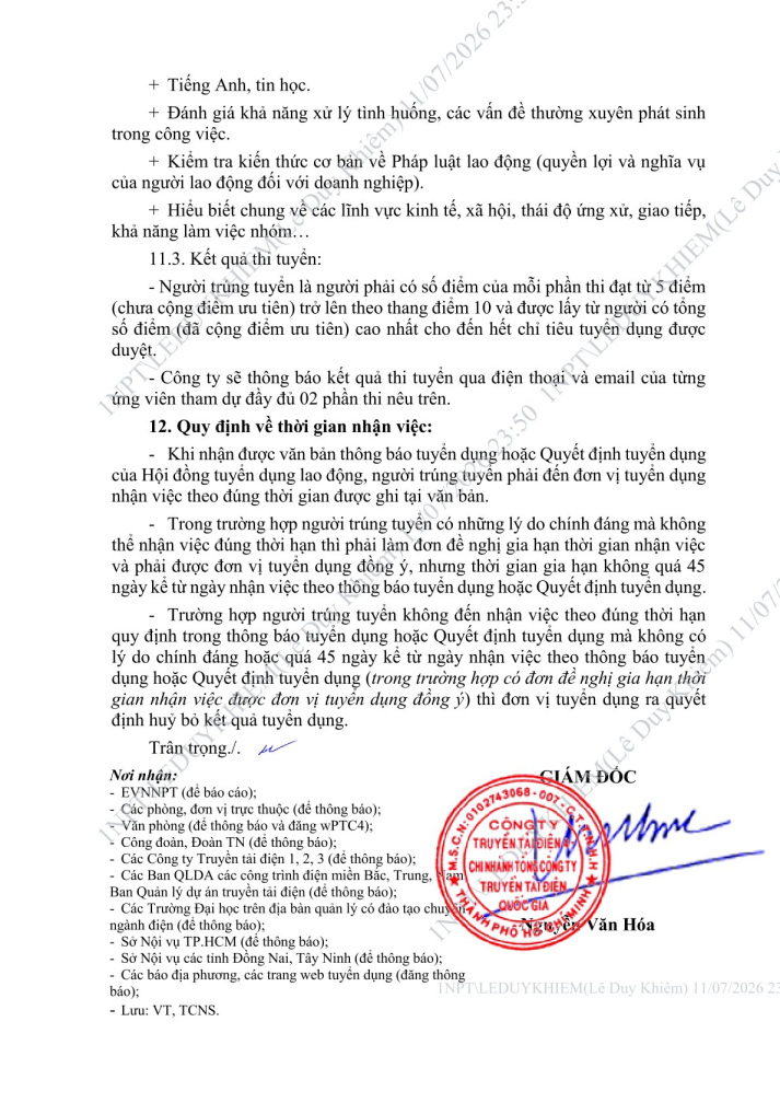 CÔNG TY TRUYỀN TẢI ĐIỆN 4 TUYỂN DỤNG (ĐỢT 2/2026) 8